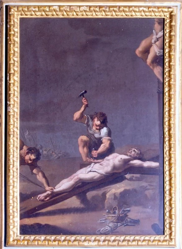 Via Crucis - Gesù inchiodato alla croce, Monte san Pietro, Bologna 1
